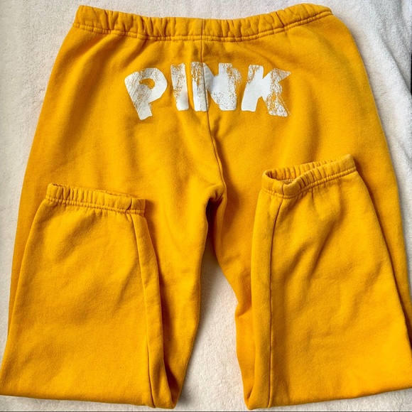 PINK Victoria’s Secret yellow sweatpants, size XS - Picture 4 of 8